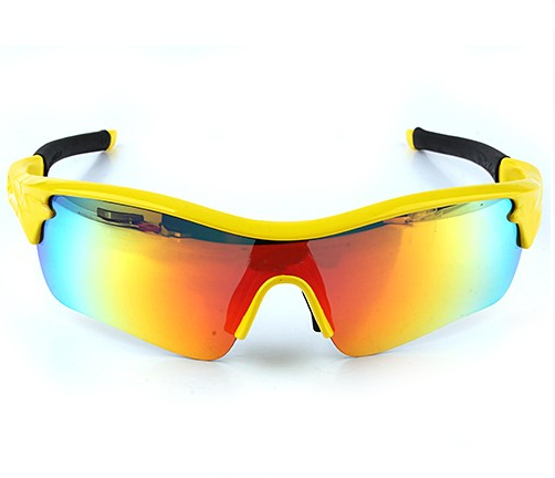 One-piece Replacement Lens Goggles Wind-proof Glasses Yellow + Black Frame Polycarbonate Lens - Click Image to Close